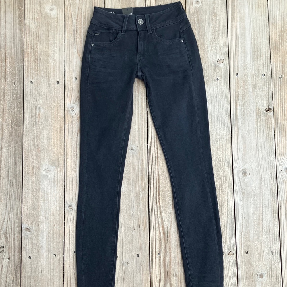 Slim Faded Black-Charcoal Gray Lynn Skinny Jeans — Stretch High-Rise Fit
